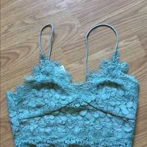 Mint blue crop top | H&M